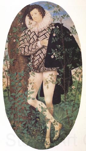 Nicholas Hilliard Young Man Leaning Against a Tree (nn03) Spain oil painting art